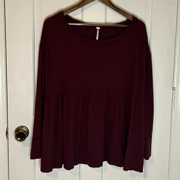 Free People “Forever Your Girl” Babydoll Top - Size Small (Oversized) - Picture 6 of 13